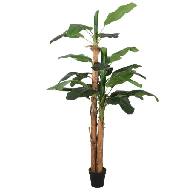 Berkfield Home Artificial Banana Tree 19 Leaves 180 cm Green - image 1