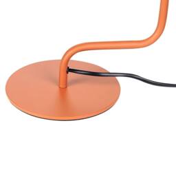 Wyld and Coco Orange Metal Desk Lamp - Adjustable Cone Shade On/Off Switch - thumbnail 6