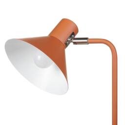 Wyld and Coco Orange Metal Desk Lamp - Adjustable Cone Shade On/Off Switch - thumbnail 4