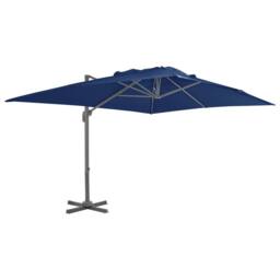Berkfield Home Cantilever Umbrella with Aluminium Pole 4x3 m Azure Blue - thumbnail 1
