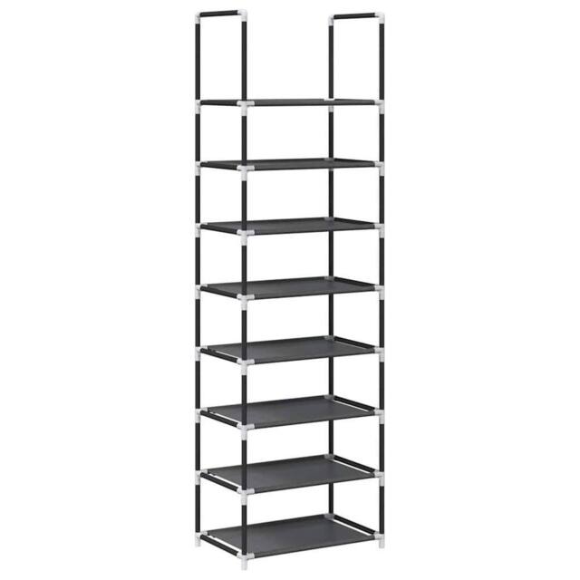 Berkfield Home Shoe Rack 8-Tier Black 44x28x145 cm Non-woven Fabric - Size: 44 x 28 x 145 cm - image 1