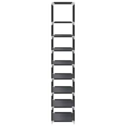 Berkfield Home Shoe Rack 8-Tier Black 44x28x145 cm Non-woven Fabric - Size: 44 x 28 x 145 cm - thumbnail 6