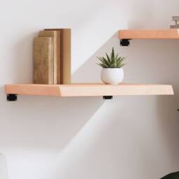 Berkfield Home Wall Shelf 60x50x(2-6) cm Untreated Solid Wood Oak in Light Oak - thumbnail 2