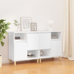 Berkfield Home Sideboards 2 pcs White 60x35x70 cm Engineered Wood - Size: 60 x 35 x 70 cm - thumbnail 1