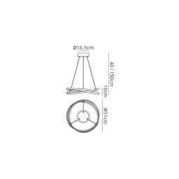 Netlighting Infinity Pendant 42W LED 3000K 3400lm Dimmable White White Acrylic - thumbnail 2