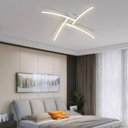 Goeco LED Indoor Ceiling Light 24W Acrylic Ceiling Light Living Room 4500K in White - thumbnail 3