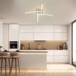 Goeco LED Indoor Ceiling Light 24W Acrylic Ceiling Light Living Room 4500K in White - thumbnail 8