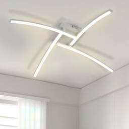 Goeco LED Indoor Ceiling Light 24W Acrylic Ceiling Light Living Room 4500K in White