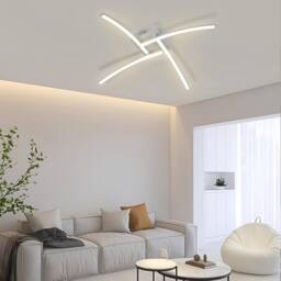 Goeco LED Indoor Ceiling Light 24W Acrylic Ceiling Light Living Room 4500K in White - thumbnail 6