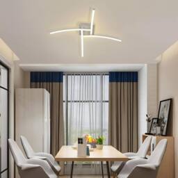Goeco LED Indoor Ceiling Light 24W Acrylic Ceiling Light Living Room 4500K in White - thumbnail 2