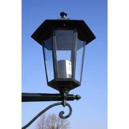 Berkfield Home Decorative Garden Light Post 2-arms 215 cm Dark Green/Black Aluminium in Green - thumbnail 1