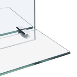 Berkfield Home Wall Mirror with Shelf 30x30 cm Tempered Glass in Silver - thumbnail 4