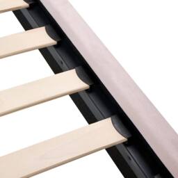 Wyld and Coco Pastel Pink Velvet Slatted Bed Frame - 3ft Single EU - thumbnail 7