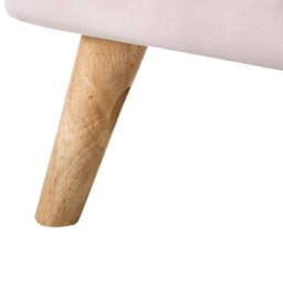 Wyld and Coco Pastel Pink Velvet Slatted Bed Frame - 3ft Single EU - thumbnail 8