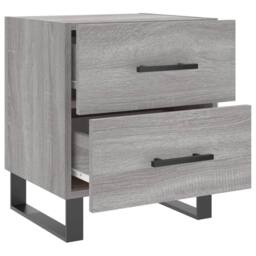 Berkfield Home Modern Bedside Cabinet Grey Sonoma 40x35x47.5 cm Engineered Wood - thumbnail 5