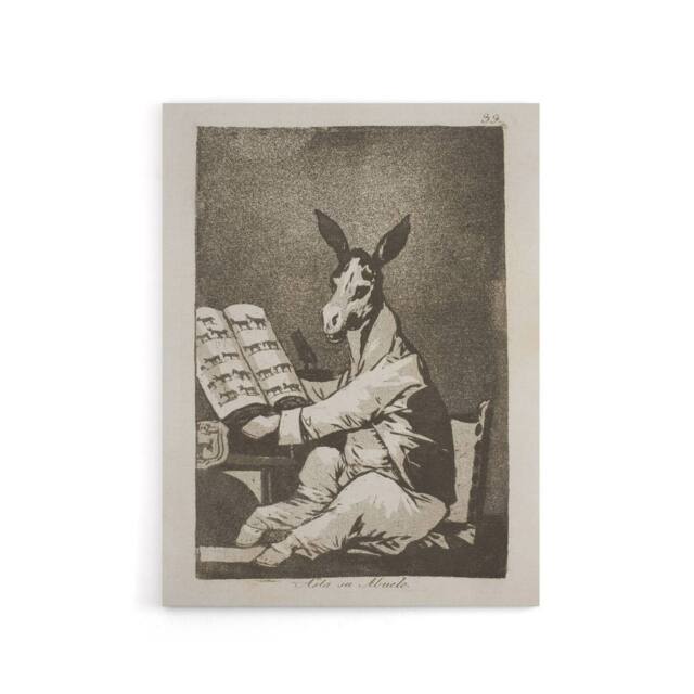 "Artery8 And so was his grandfather Francisco Goya Canvas Wall Art Print in Grey - Size: W12"" x H16""" - image 1