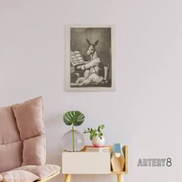 "Artery8 And so was his grandfather Francisco Goya Canvas Wall Art Print in Grey - Size: W12"" x H16""" - thumbnail 3