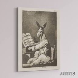 "Artery8 And so was his grandfather Francisco Goya Canvas Wall Art Print in Grey - Size: W12"" x H16""" - thumbnail 2