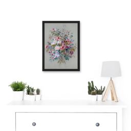 Artery8 Renoir Bouquet Of Roses 1879 Painting Artwork Framed Wall Art Print A4 in Black - thumbnail 2