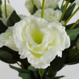 Leaf 80cm Pack of 6 x Artificial White Wild Rose Stem 36 Flowers - thumbnail 2