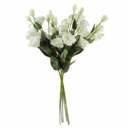 Leaf 80cm Pack of 6 x Artificial White Wild Rose Stem 36 Flowers - thumbnail 4