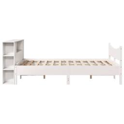 Berkfield Home Beautiful Bed Frame without Mattress White 140x200 cm Solid Wood Pine - thumbnail 7
