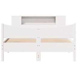 Berkfield Home Beautiful Bed Frame without Mattress White 140x200 cm Solid Wood Pine - thumbnail 4