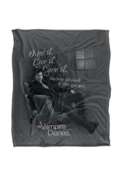 Warner Brothers Vampire Diaries Be Yourself Silky Touch Super Soft Throw Blanket in White - thumbnail 1