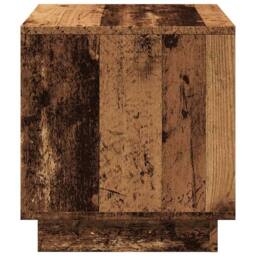 Berkfield Home Coffee Table Old Wood 40x40x43 cm Engineered Wood in Brown - Size: 40 x 40 x 43 cm - thumbnail 5