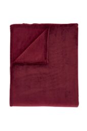 Catherine Lansfield 'Raschel Velvet Touch' Blanket Throw in Red - Size: 130 cm x 170 cm - thumbnail 4