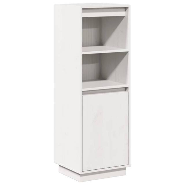 Berkfield Home Highboard White 37x34x110 cm Solid Wood Pine - Size: 37 x 34 x 110 cm - image 1