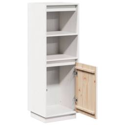 Berkfield Home Highboard White 37x34x110 cm Solid Wood Pine - Size: 37 x 34 x 110 cm - thumbnail 5