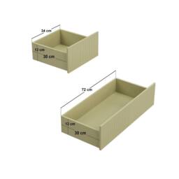 Solace+Co Velmor Ribbed Chest of 5 Drawers in Green - thumbnail 7