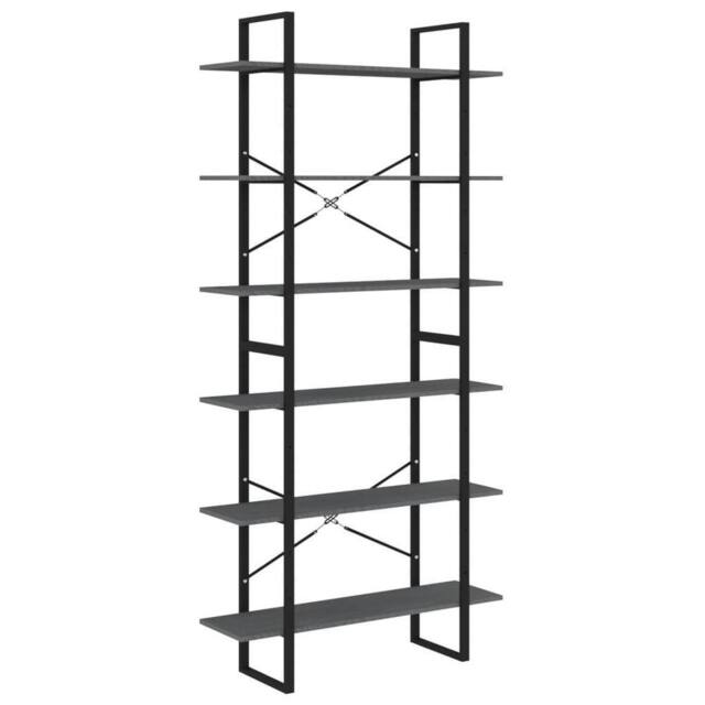 Berkfield Home High Cabinet Grey 100x30x210 cm Solid Pine Wood - Size: 100 x 30 x 210 cm - image 1