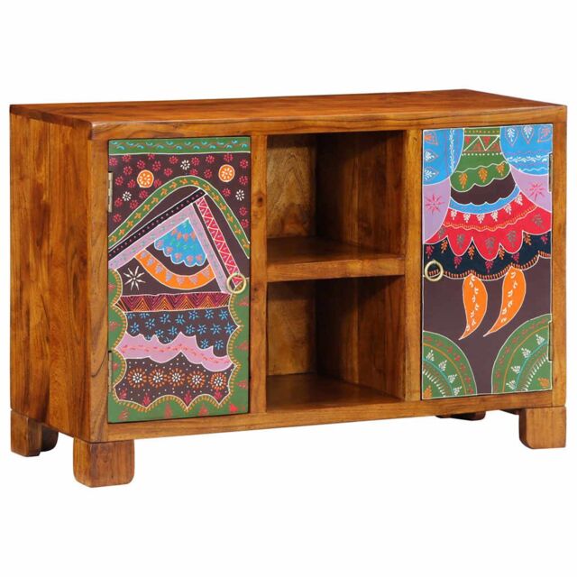 Berkfield Home Sideboard Multicolour 90x35x60 Solid Wood Acacia - image 1
