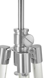 Orsina Contemporary Nickel Finish Table Lamp, Tripod Design With Crystal Wrapped Legs, Minimalist Table Lamp in Silver - thumbnail 6