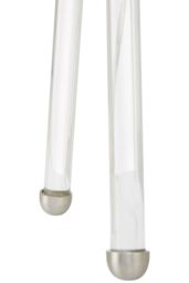 Orsina Contemporary Nickel Finish Table Lamp, Tripod Design With Crystal Wrapped Legs, Minimalist Table Lamp in Silver - thumbnail 5