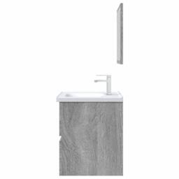 Berkfield Home 2 Piece Bathroom Furniture Set Grey Sonoma Engineered Wood - thumbnail 7