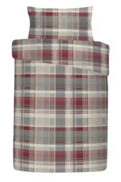 Appletree 'Connolly' 100% Brushed Cotton Duvet Cover Set in Red - Size: King - thumbnail 3