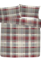Appletree 'Connolly' 100% Brushed Cotton Duvet Cover Set in Red - Size: King - thumbnail 4