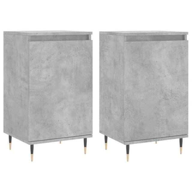 Berkfield Home Sideboards 2 pcs Concrete Grey 40x35x70 cm Engineered Wood - Size: 40 x 35 x 70 cm - image 1