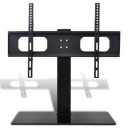 Berkfield Home Pedestal TV Stand for 37-55 Inch Screen Max VESA 600x400 mm 40kg in Black - thumbnail 2