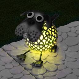 Globrite Metal Dog Solar Garden Ornament with Colour Changing Light - thumbnail 8