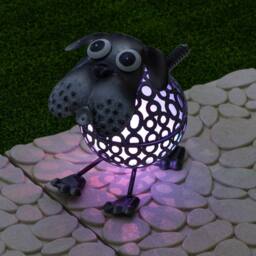 Globrite Metal Dog Solar Garden Ornament with Colour Changing Light - thumbnail 7