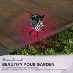 Globrite Metal Dog Solar Garden Ornament with Colour Changing Light - thumbnail 4