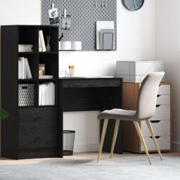 Berkfield Home Writing Desk Black Oak Engineered Wood 70 x 40 x 76 cm
