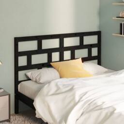 Berkfield Home Beautiful Bed Headboard Black 166x4x100 cm Solid Wood Pine - Size: 166 x 4 x 100 cm - thumbnail 1