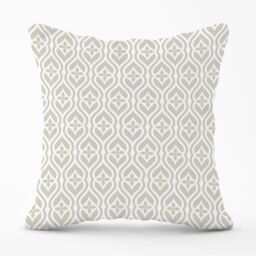 Warren Reed - Designer Abstract Ornament Pattern Outdoor Cushion in Grey - Size: 60 cm x 60 cm - thumbnail 1