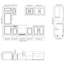 Berkfield Home 8 Piece Kitchen Cabinet Set Kalmar Grey Sonoma Engineered Wood - thumbnail 8