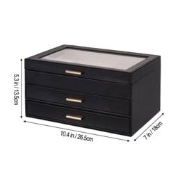 SHEONLY Women's Portable Jewellery Storage Box in Black - thumbnail 5